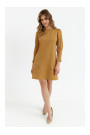 K148 Платье-трапеция - корица