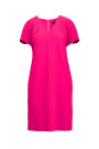 S392 Облегающее платье с V-образным вырезом - розовый