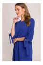 S393 A-veida kleita ar aizdares piedurknēm - karaliski zila