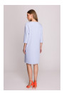 S394 Облегающее платье с вырезом "замочная скважина" - светло-голубой