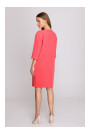 S394 Облегающее платье с вырезом "замочная скважина" - коралловый
