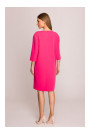 S394 Облегающее платье с вырезом "замочная скважина" - розовый