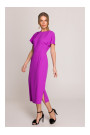 S398 Pencil dress with split on the side - lavender