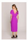 S398 Pencil dress with split on the side - lavender