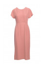 S398 Pencil dress with split on the side - rose