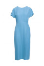 S398 Pencil dress with split on the side - sky blue