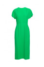 S398 Pencil dress with split on the side - green