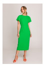 S398 Pencil dress with split on the side - green