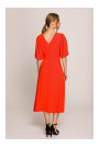 S399 Puff sleeve dress - coral
