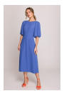 S399 Puff sleeve dress - blue
