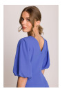 S399 Puff sleeve dress - blue