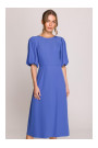 S399 Puff sleeve dress - blue