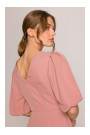 S399 Puff sleeve dress - rose