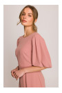 S399 Puff sleeve dress - rose