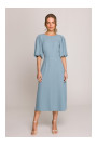 S399 Puff sleeve dress - sky blue