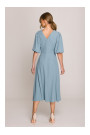 S399 Puff sleeve dress - sky blue