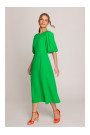 S399 Puff sleeve dress - green
