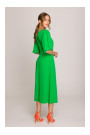 S399 Puff sleeve dress - green