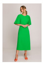 S399 Puff sleeve dress - green