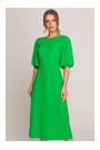 S399 Puff sleeve dress - green