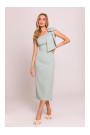 M847 One shoulder bow dress - mint