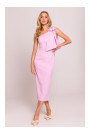 M847 One shoulder bow dress - candy pink