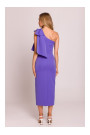 M847 One shoulder bow dress - light purple