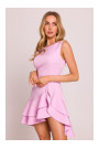 M850 Ruffled mini dress - candy pink