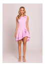 M850 Ruffled mini dress - candy pink