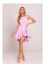 M850 Ruffled mini dress - candy pink