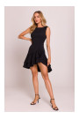 M850 Ruffled mini dress - black