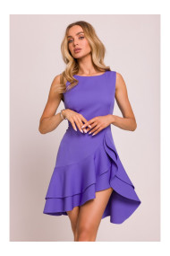 M850 Ruffled mini dress - light purple