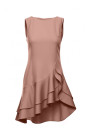 M850 Ruffled mini dress - mocca