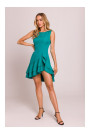 M850 Ruffled mini dress - turquoise