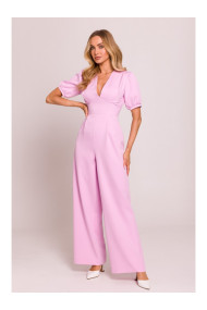 M852 Puff sleeve jumpsuit - candy pink