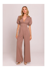 M852 Puff sleeve jumpsuit - mocca