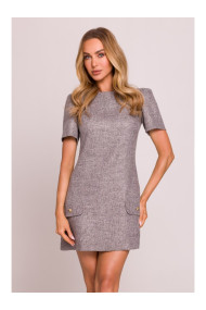 M855 A-line mini dress - graphite