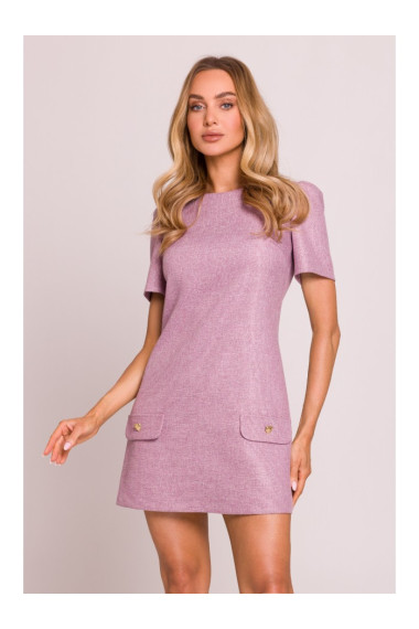 M855 A-line mini dress - marsala