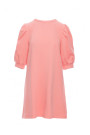B291 A-line dress with puff sleeves - coral