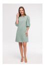 B291 A-line dress with puff sleeves - mint
