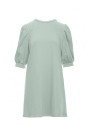 B291 A-line dress with puff sleeves - mint