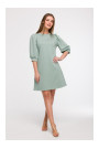 B291 A-line dress with puff sleeves - mint