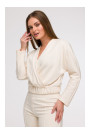 B292 Wrap front sweatshirt - vanilla