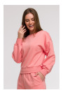 B293 Open back sweatshirt - coral