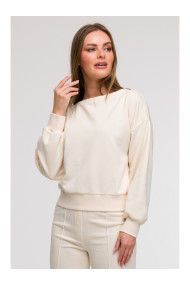 B293 Open back sweatshirt - vanilla