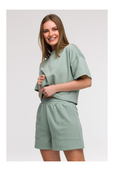 B295 Shorts with patch pockets - mint