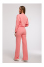 B296 Wide leg trousers with front seams - coral