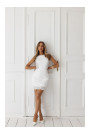 M864 Mini dress with lace panels - ecru