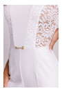 M866 Lace panels jumpsuit - ecru
