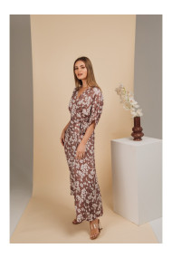S405 Wrap maxi dress with print - model 2